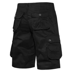 Sale OUKU Men's Cargo Shorts Shorts Bermuda shorts Pocket Plain Comfort Breathable Outdoor Daily Going out Casual Big and Tall Dark Brown Black