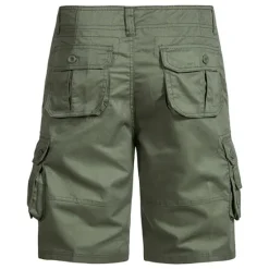 Sale OUKU Men's Cargo Shorts Shorts Bermuda shorts Pocket Plain Comfort Breathable Outdoor Daily Going out Casual Big and Tall Dark Brown Black