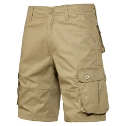 Sale OUKU Men's Cargo Shorts Shorts Bermuda shorts Pocket Plain Comfort Breathable Outdoor Daily Going out Casual Big and Tall Dark Brown Black