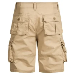 Sale OUKU Men's Cargo Shorts Shorts Bermuda shorts Pocket Plain Comfort Breathable Outdoor Daily Going out Casual Big and Tall Dark Brown Black