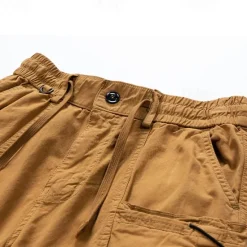 Sale OUKU Men's Cargo Shorts Shorts Summer Shorts Drawstring Elastic Waist Multi Pocket Plain Comfort Wearable Knee Length Outdoor Sport Daily Fashion Casual Black Wine