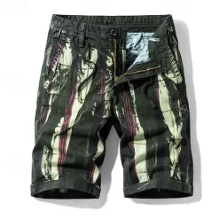 Outlet OUKU Men's Cargo Shorts Shorts Summer Shorts Work Shorts Golf Shorts Drawstring Elastic Waist Multi Pocket Florals Comfort Wearable Knee Length Outdoor Sport Daily Fashion Casual Black Red