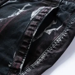 Outlet OUKU Men's Cargo Shorts Shorts Summer Shorts Work Shorts Golf Shorts Drawstring Elastic Waist Multi Pocket Florals Comfort Wearable Knee Length Outdoor Sport Daily Fashion Casual Black Red