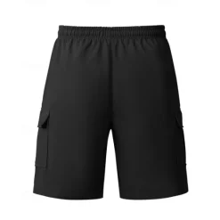 Hot OUKU Men's Cargo Shorts Shorts Summer Shorts Drawstring Elastic Waist Multi Pocket Plain Comfort Wearable Knee Length Outdoor Sport Daily Fashion Casual Black White