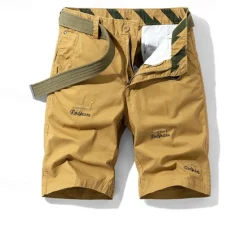 New OUKU Men's Cargo Shorts Shorts Summer Shorts Work Shorts Golf Shorts Multi Pocket Button-Down Flap Pocket Plain Comfort Wearable Knee Length Outdoor Sport Daily Fashion Casual Black Yellow