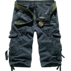 OUKU Men's Cargo Shorts Shorts Capri Pants Hiking Shorts Leg Drawstring 6 Pocket Plain Comfort Outdoor Daily Going out Fashion Streetwear Wine Army Green