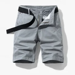 Discount OUKU Men's Cargo Shorts Shorts Summer Shorts Work Shorts Golf Shorts Multi Pocket Button-Down Flap Pocket Plain Comfort Wearable Knee Length Outdoor Sport Daily Fashion Casual Black Blue