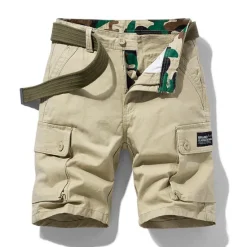 Best OUKU Men's Cargo Shorts Shorts Multi Pocket Straight Leg Print Solid Colored Comfort Wearable Knee Length Outdoor Daily Sports Stylish Black Blue
