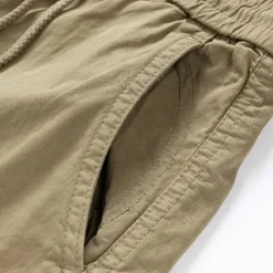 New OUKU Men's Cargo Shorts Shorts Summer Shorts Drawstring Elastic Waist Multi Pocket Plain Comfort Wearable Knee Length Outdoor Sport Daily Fashion Casual Black Khaki
