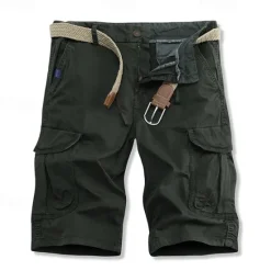 Clearance OUKU Men's Cargo Shorts Shorts Work Shorts Buttons Multi Pocket Plain Wearable Short Outdoor Daily Going out Fashion Classic Black Army Green