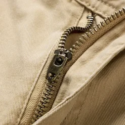 Best OUKU Men's Cargo Shorts Shorts Zipper Pocket Plain Breathable Soft Casual Weekend Fashion Streetwear Black Blue Micro-elastic