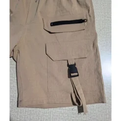Best OUKU Men's Cargo Shorts Shorts Summer Shorts Drawstring Elastic Waist Multi Pocket Plain Comfort Wearable Knee Length Outdoor Sport Daily Fashion Casual Black Brown