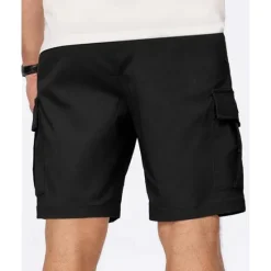 Online OUKU Men's Cargo Shorts Shorts Summer Shorts Drawstring Elastic Waist Multi Pocket Plain Comfort Wearable Knee Length Outdoor Sport Daily Fashion Casual Black Khaki