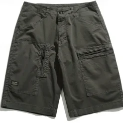 Hot OUKU Men's Cargo Shorts Shorts Summer Shorts Zipper Pocket Multi Pocket Plain Comfort Wearable Knee Length Outdoor Sport Daily Fashion Casual Black Red