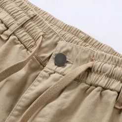 Hot OUKU Men's Cargo Shorts Shorts Summer Shorts Drawstring Elastic Waist Multi Pocket Plain Comfort Wearable Knee Length Outdoor Sport Daily Fashion Casual Black Yellow