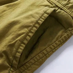 Hot OUKU Men's Cargo Shorts Shorts Summer Shorts Drawstring Elastic Waist Multi Pocket Plain Comfort Wearable Knee Length Outdoor Sport Daily Fashion Casual Black Khaki