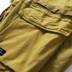 Hot OUKU Men's Cargo Shorts Shorts Summer Shorts Drawstring Elastic Waist Multi Pocket Plain Comfort Wearable Knee Length Outdoor Sport Daily Fashion Casual Black Khaki