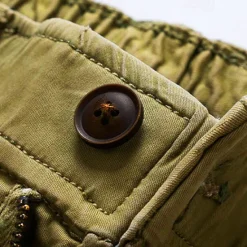 Hot OUKU Men's Cargo Shorts Shorts Summer Shorts Drawstring Elastic Waist Multi Pocket Plain Comfort Wearable Knee Length Outdoor Sport Daily Fashion Casual Black Khaki
