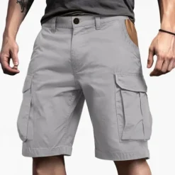 Hot OUKU Men's Cargo Shorts Shorts Buttons Multi Pocket Plain Wearable Short Outdoor Daily Camping & Hiking Fashion Classic Army Green Green