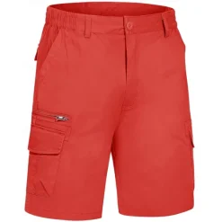 Hot OUKU Men's Cargo Shorts Shorts Summer Shorts Elastic Waist Multi Pocket Flap Pocket Plain Comfort Wearable Knee Length Outdoor Sport Daily Fashion Casual Black Yellow