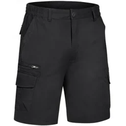 Hot OUKU Men's Cargo Shorts Shorts Summer Shorts Elastic Waist Multi Pocket Flap Pocket Plain Comfort Wearable Knee Length Outdoor Sport Daily Fashion Casual Black Yellow