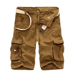 Outlet OUKU Men's Cargo Shorts Shorts Hiking Shorts Pocket Plain Comfort Breathable Knee Length Work Casual Daily Fashion Streetwear ArmyGreen turmeric