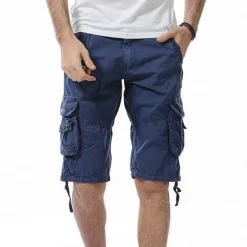 Outlet OUKU Men's Cargo Shorts Shorts Hiking Shorts Pocket Plain Comfort Breathable Knee Length Work Casual Daily Fashion Streetwear ArmyGreen turmeric