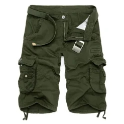 Outlet OUKU Men's Cargo Shorts Shorts Hiking Shorts Pocket Plain Comfort Breathable Knee Length Work Casual Daily Fashion Streetwear ArmyGreen turmeric