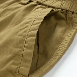 Discount OUKU Men's Cargo Shorts Shorts Summer Shorts Drawstring Elastic Waist Multi Pocket Plain Comfort Wearable Knee Length Outdoor Sport Daily Fashion Casual Black Navy Blue