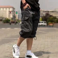 Outlet OUKU Men's Cargo Shorts Shorts Capri Pants Leg Drawstring Flap Pocket Plain Camouflage Comfort Breathable Outdoor Daily Going out Fashion Streetwear ArmyGreen Army Yellow