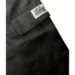 OUKU Men's Cargo Shorts Shorts Summer Shorts Drawstring Elastic Waist Multi Pocket Plain Comfort Wearable Short Outdoor Sport Daily Fashion Casual Black Khaki