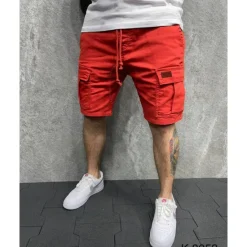 Sale OUKU Men's Cargo Shorts Shorts Work Shorts Multi Pocket Plain Wearable Short Outdoor Daily Going out Fashion Classic Black Yellow