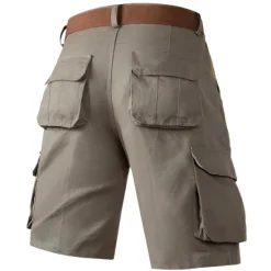 Outlet OUKU Men's Cargo Shorts Shorts Hiking Shorts Multi Pocket Plain Wearable Short Outdoor Daily Designer Casual ArmyGreen Khaki