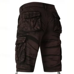 New OUKU Men's Cargo Shorts Shorts Buttons Multi Pocket Plain Wearable Short Outdoor Daily Going out Fashion Classic Black Army Green