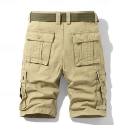 Outlet OUKU Men's Cargo Shorts Shorts Buttons Multi Pocket Plain Wearable Short Outdoor Daily Going out Fashion Classic Black Army Green