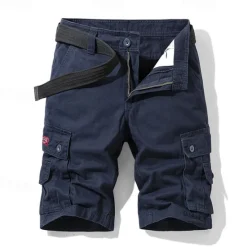 Outlet OUKU Men's Cargo Shorts Shorts Buttons Multi Pocket Plain Wearable Short Outdoor Daily Going out Fashion Classic Black Army Green