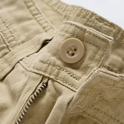 Outlet OUKU Men's Cargo Shorts Shorts Buttons Multi Pocket Plain Wearable Short Outdoor Daily Going out Fashion Classic Black Army Green