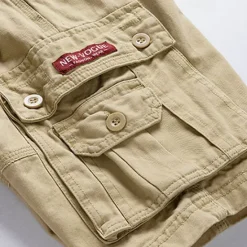 Outlet OUKU Men's Cargo Shorts Shorts Buttons Multi Pocket Plain Wearable Short Outdoor Daily Going out Fashion Classic Black Army Green