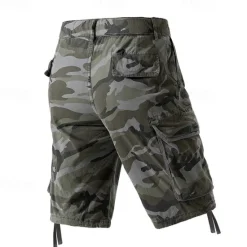 Outlet OUKU Men's Cargo Shorts Shorts Summer Shorts Multi Pocket Flap Pocket Camo Comfort Wearable Knee Length Outdoor Sport Daily Fashion Casual Khaki Army Green