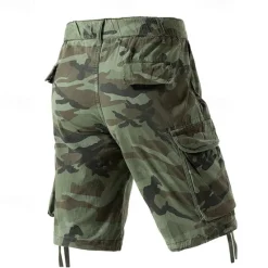 Outlet OUKU Men's Cargo Shorts Shorts Summer Shorts Multi Pocket Flap Pocket Camo Comfort Wearable Knee Length Outdoor Sport Daily Fashion Casual Khaki Army Green