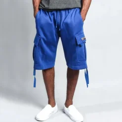 Sale OUKU Men's Cargo Shorts Shorts Pocket Drawstring Elastic Waist Plain Comfort Breathable Knee Length Outdoor Vacation Sport Casual Black White