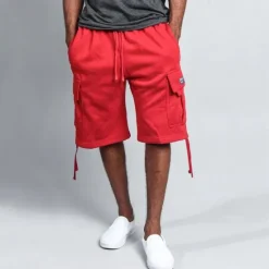Sale OUKU Men's Cargo Shorts Shorts Pocket Drawstring Elastic Waist Plain Comfort Breathable Knee Length Outdoor Vacation Sport Casual Black White