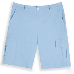 Best OUKU Men's Cargo Shorts Shorts Linen Shorts Summer Shorts Pocket Plain Comfort Breathable Business Daily Business Casual White Navy Blue