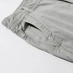 Best OUKU Men's Cargo Shorts Shorts Work Shorts Button Multi Pocket Plain Wearable Short Outdoor Daily Going out Cotton Blend Fashion Classic Black Dark Green