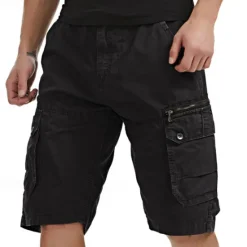 Clearance OUKU Men's Cargo Shorts Shorts Work Shorts Button Multi Pocket Plain Wearable Short Outdoor Daily Going out Fashion Classic Black Army Green