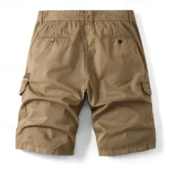 Clearance OUKU Men's Cargo Shorts Shorts Work Shorts Button Multi Pocket Plain Wearable Short Outdoor Daily Going out Fashion Classic Black Army Green
