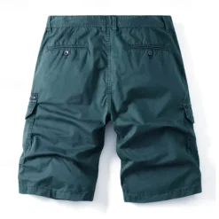 Clearance OUKU Men's Cargo Shorts Shorts Work Shorts Button Multi Pocket Plain Wearable Short Outdoor Daily Going out Fashion Classic Black Army Green