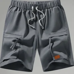 Sale OUKU Men's Cargo Shorts Shorts Summer Shorts Zipper Pocket Multi Pocket Plain Comfort Wearable Knee Length Outdoor Sport Daily Fashion Casual Black Army Green