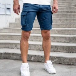 Outlet OUKU Men's Cargo Shorts Summer Shorts Flap Pocket Plain Comfort Breathable Outdoor Daily Going out Fashion Casual Black Blue