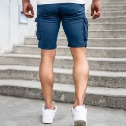 Outlet OUKU Men's Cargo Shorts Summer Shorts Flap Pocket Plain Comfort Breathable Outdoor Daily Going out Fashion Casual Black Blue